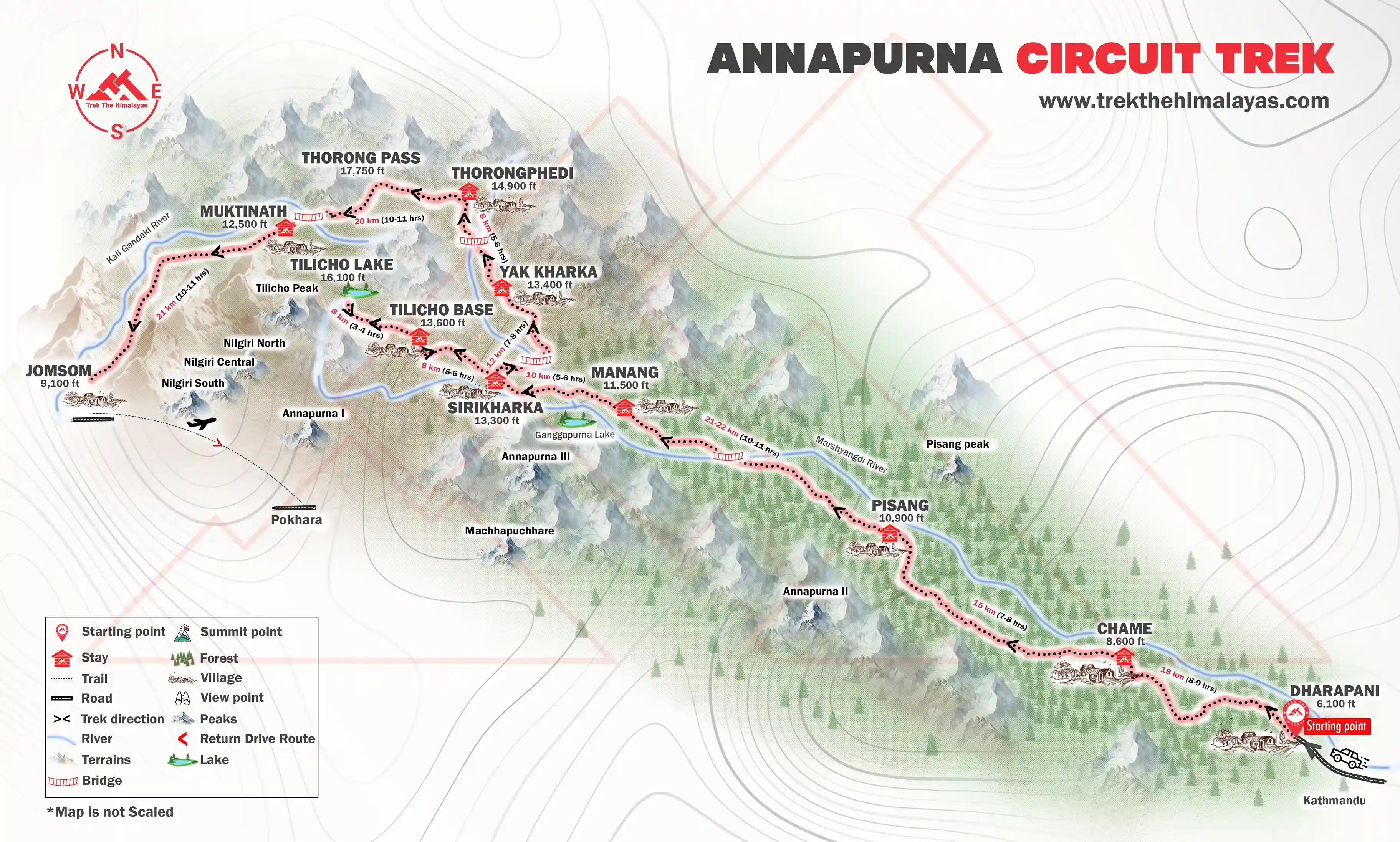Annapurna Circuit Trek Maps